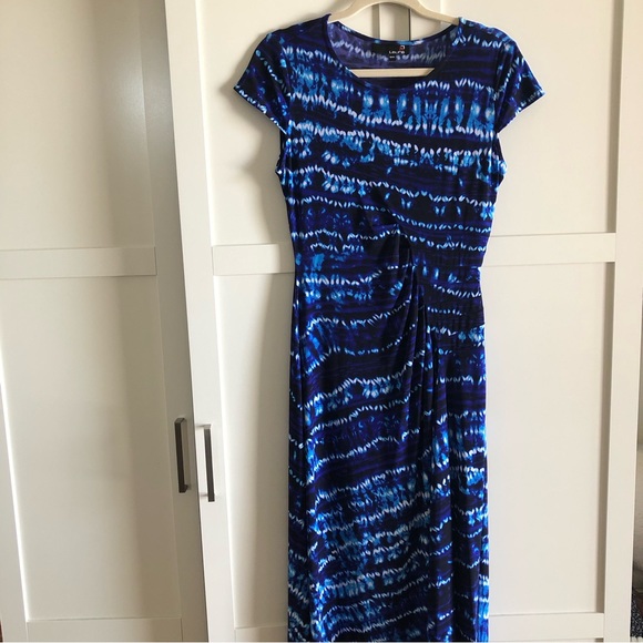 Laura Blue Tie Dye Maxi Dress EUC - Picture 1 of 14